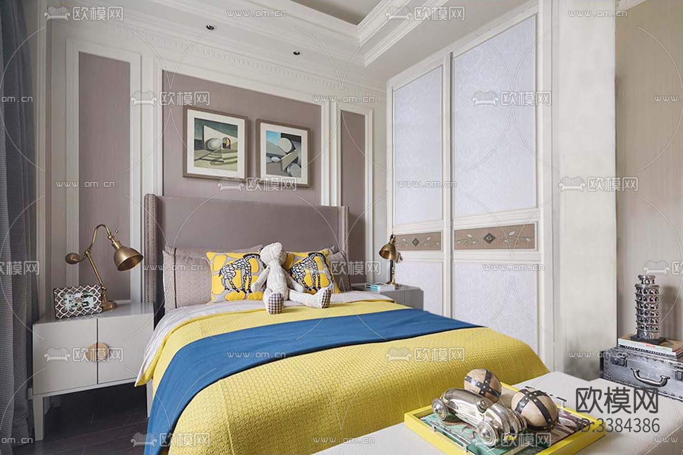 碧桂园别墅CAD施工图下载（渲染图3）