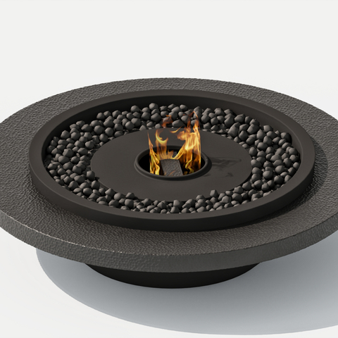  现代茶几火 火焰壁炉su模型 