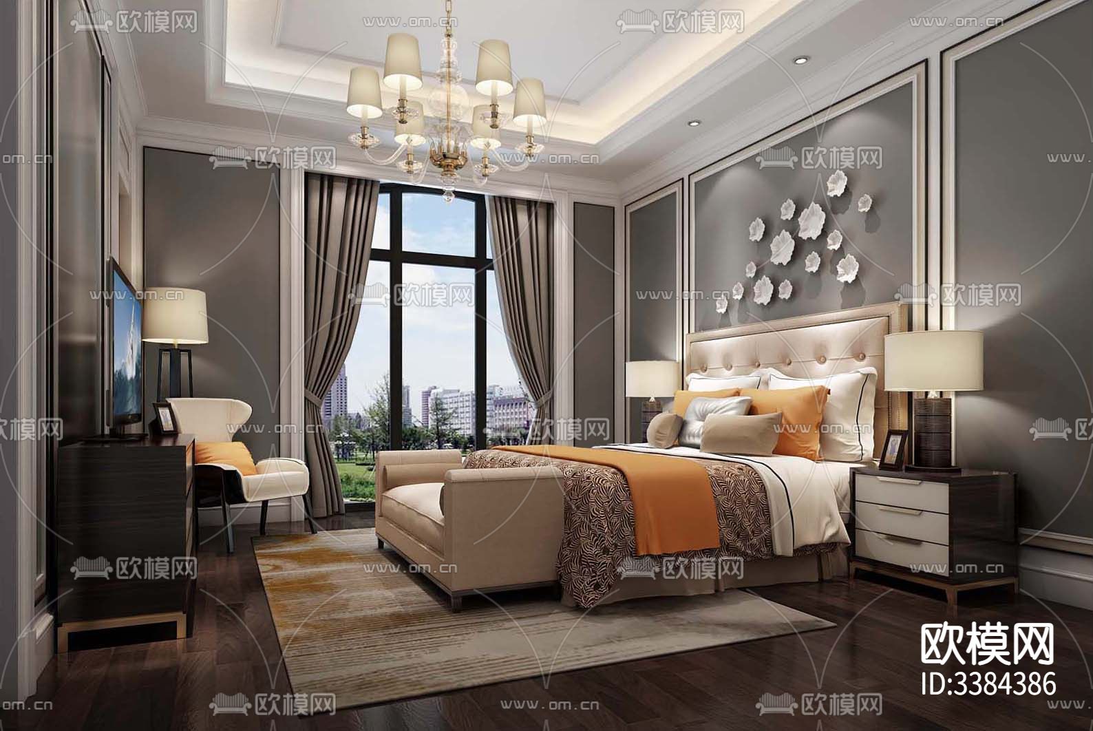 碧桂园别墅CAD施工图下载（渲染图5）