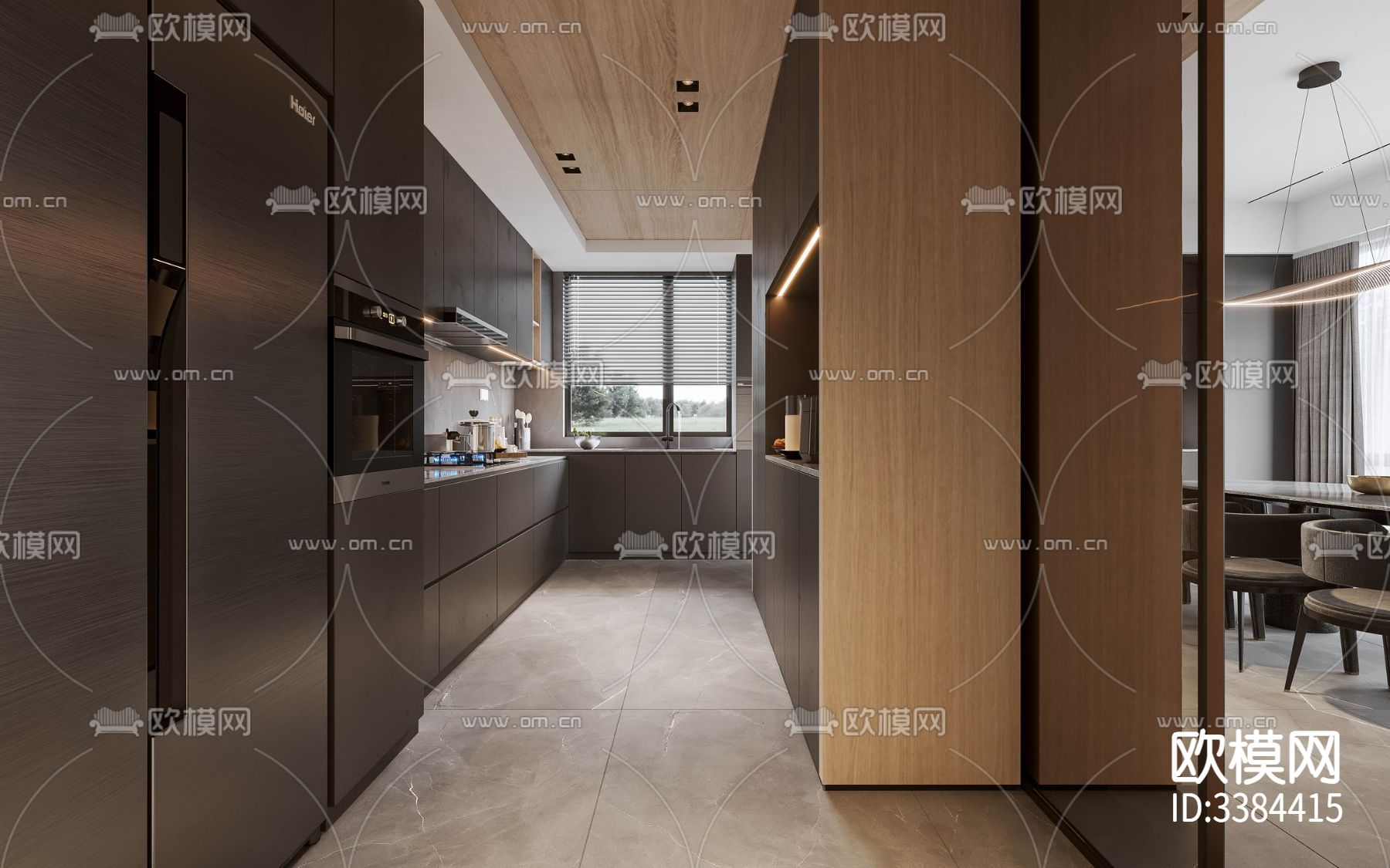 现代别墅CAD施工图下载（渲染图9）