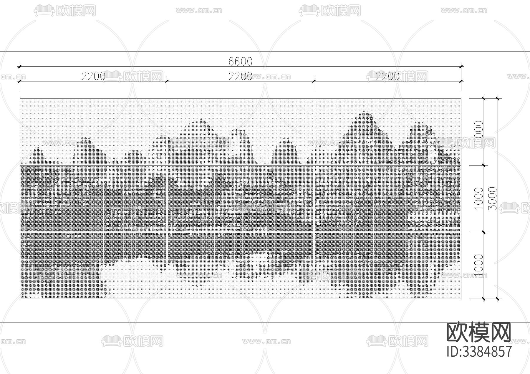 艺术穿孔板施工图CAD图库下载（渲染图8）