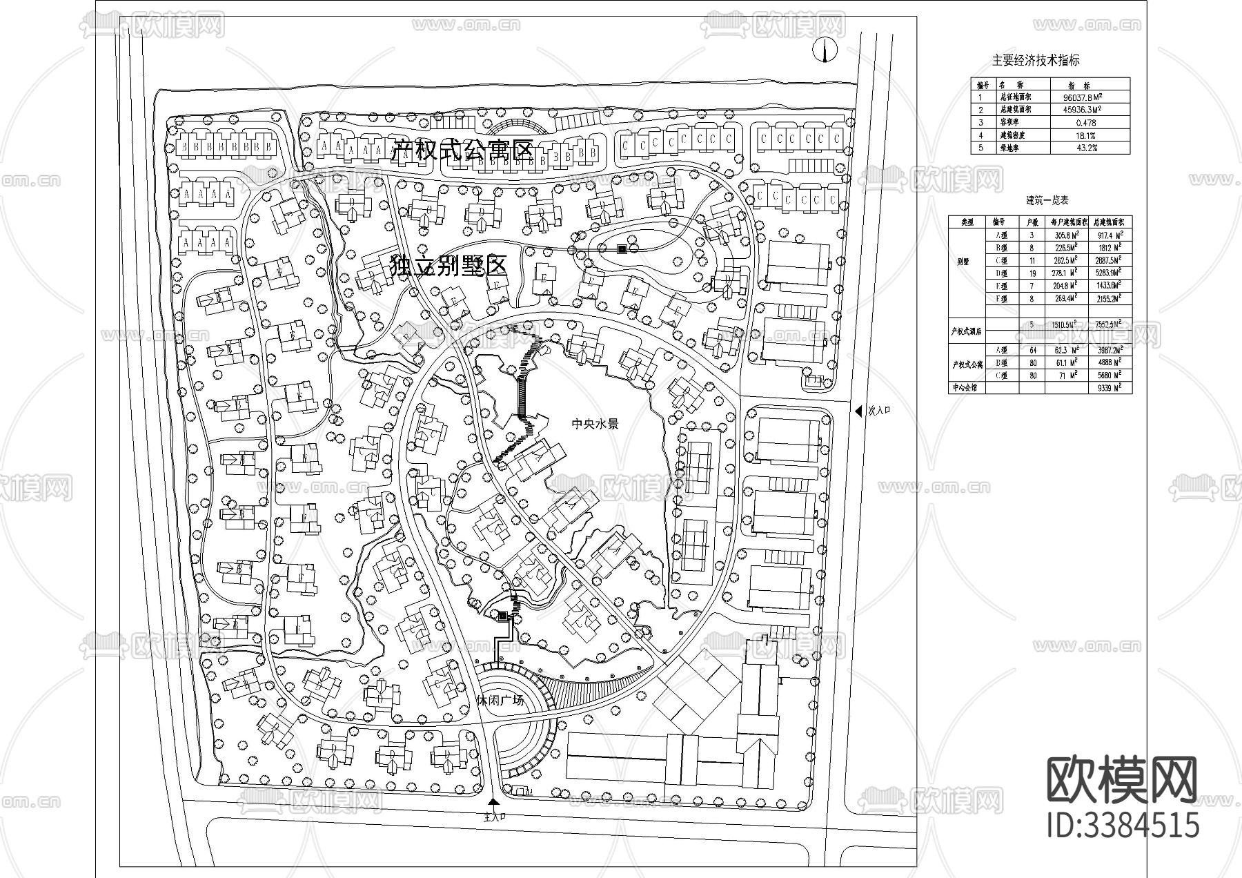 200套住宅区规划CAD图库下载（渲染图6）
