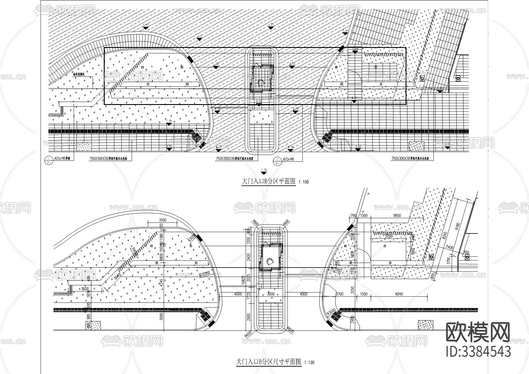 兴隆居住大区CAD施工图下载（渲染图5）