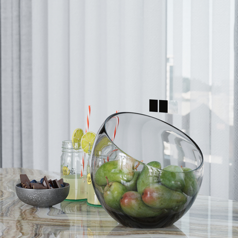  玻璃杯 巧克力 果盘 芒果su模型 