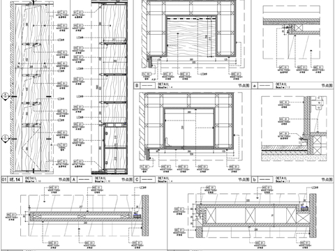  木饰面壁龛节点大样图 
