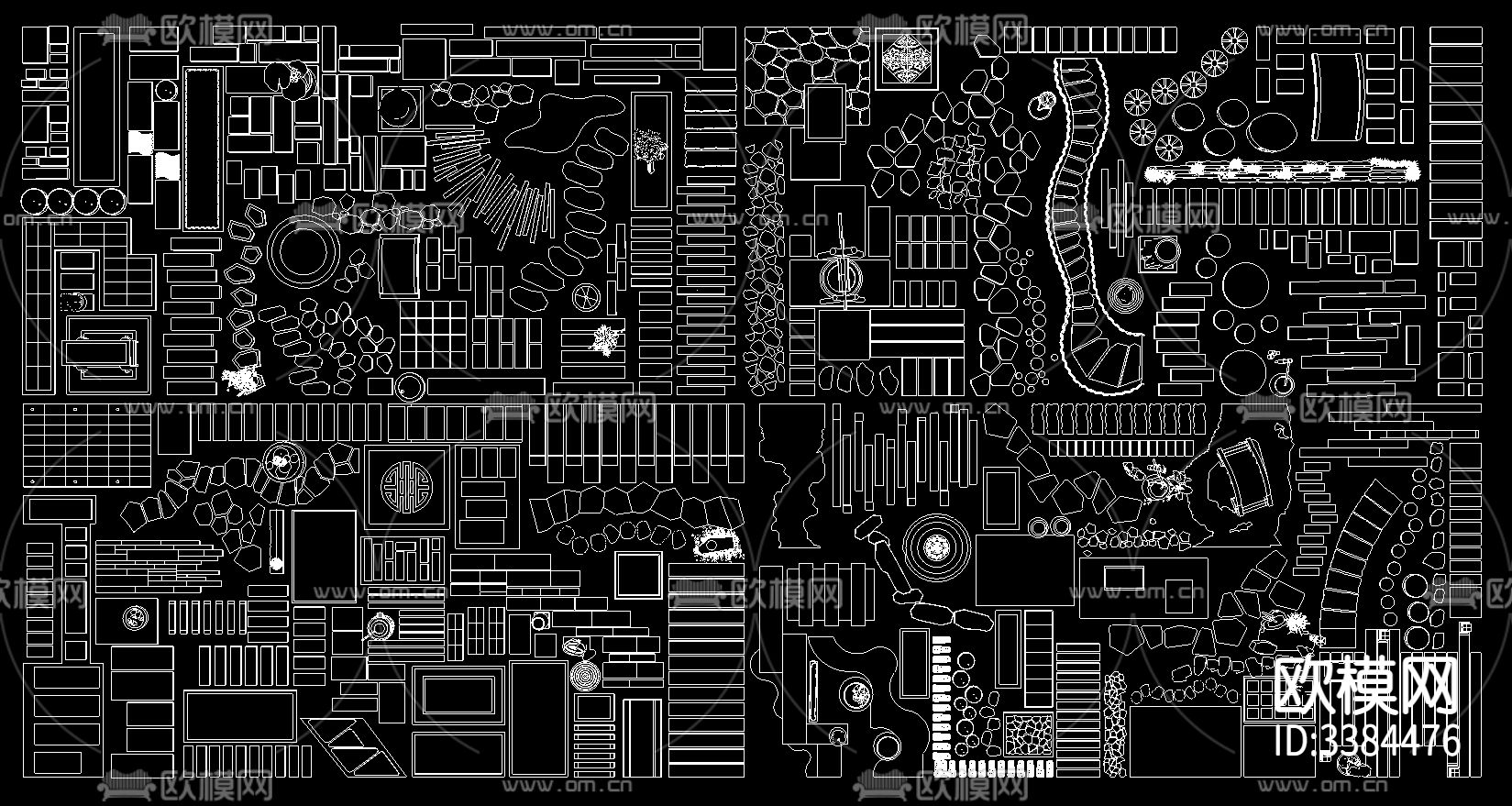 景观汀步路CAD图库下载（渲染图5）