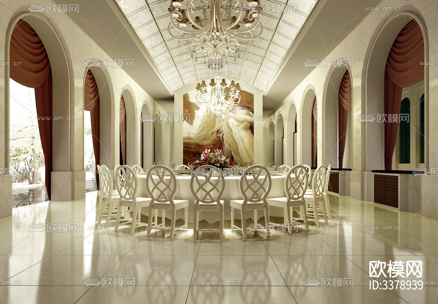 颐和尚景室内CAD施工图下载（渲染图6）