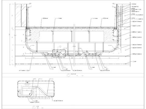 浮岛拦河扶手cad大样图 
