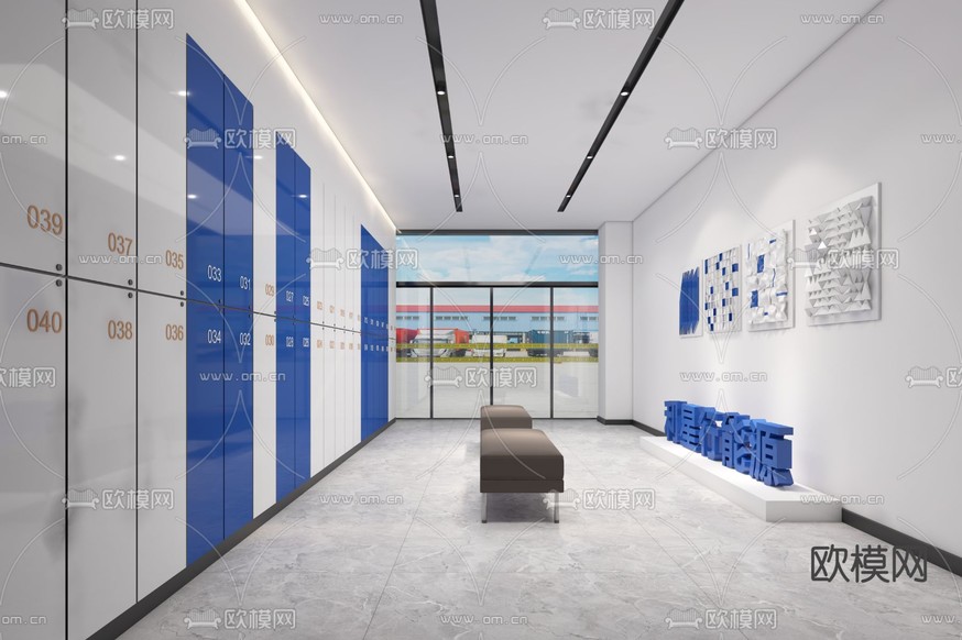 汽修店更衣室 换衣间3d模型下载