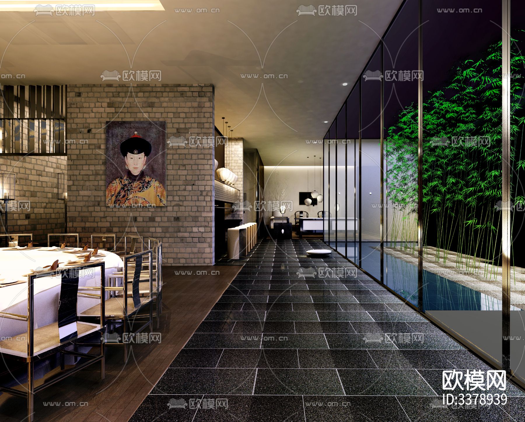 颐和尚景室内CAD施工图下载（渲染图7）