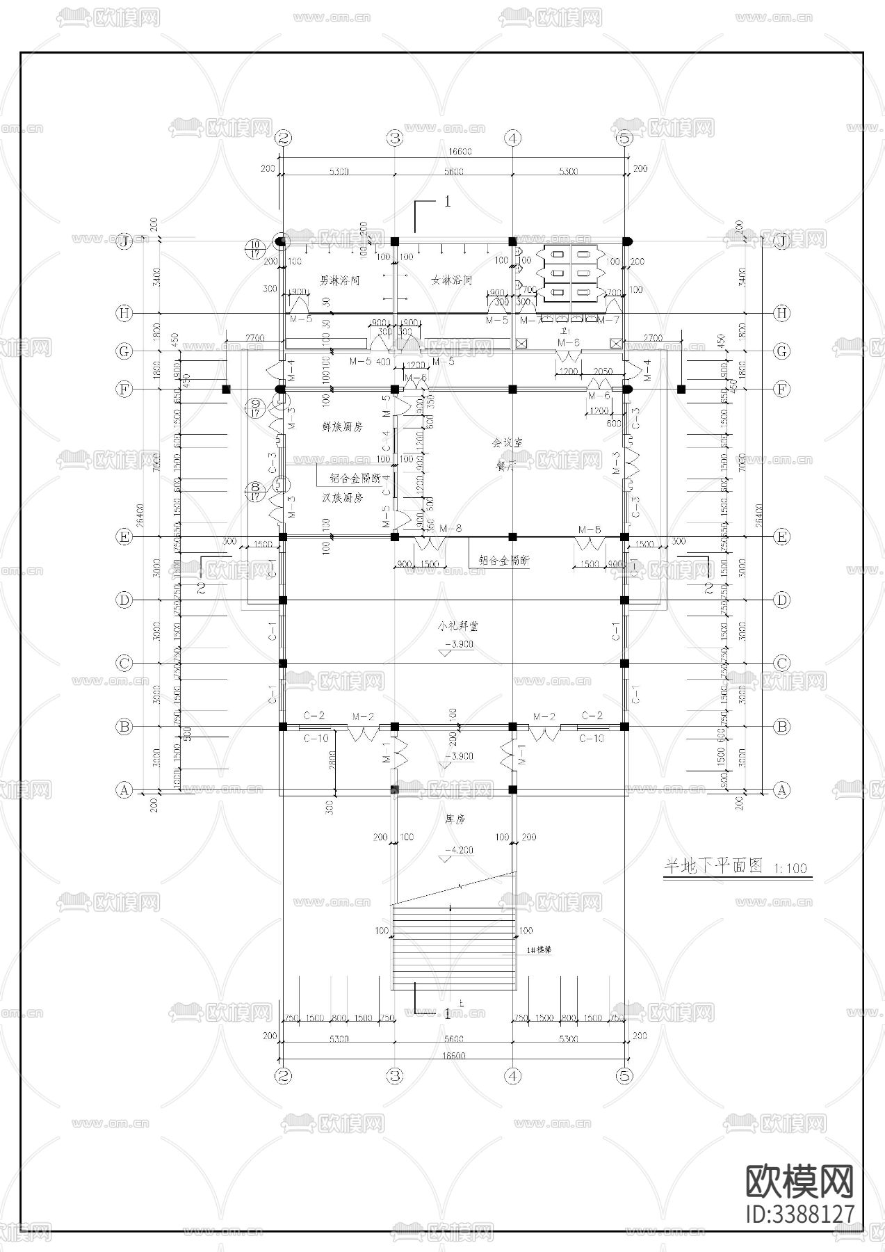 基督教會(huì)建筑圖cad施工圖下載（渲染圖5）