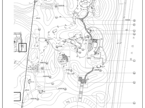  某公園全套景觀cad施工圖 