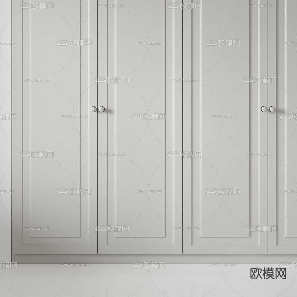 简欧衣柜su模型下载（渲染图5）