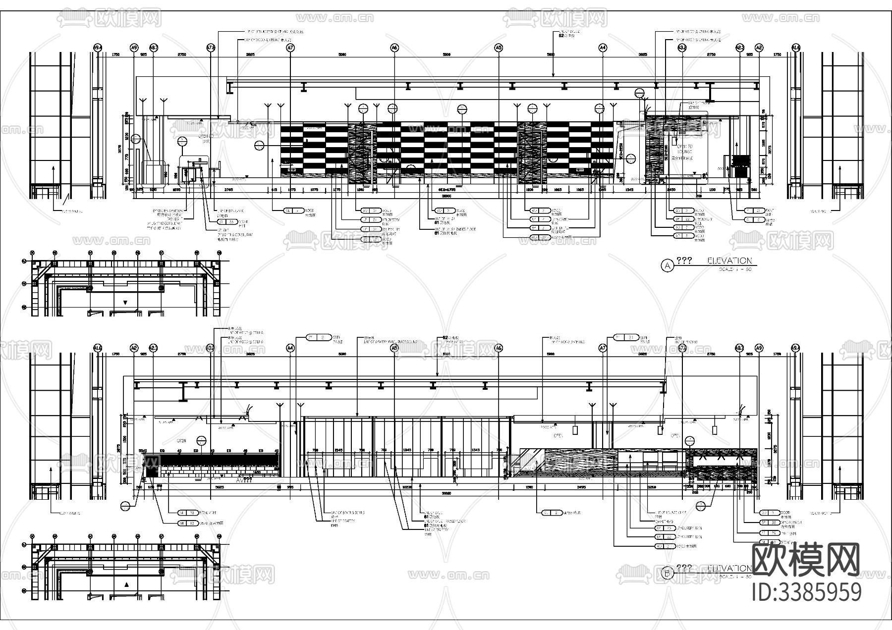 银泰柏悦酒店cad施工图下载（渲染图3）