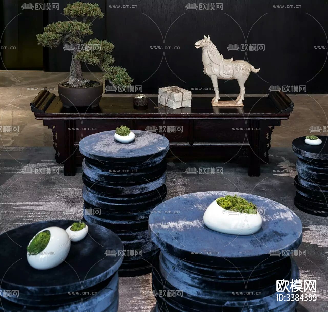 中式别墅CAD施工图下载（渲染图8）