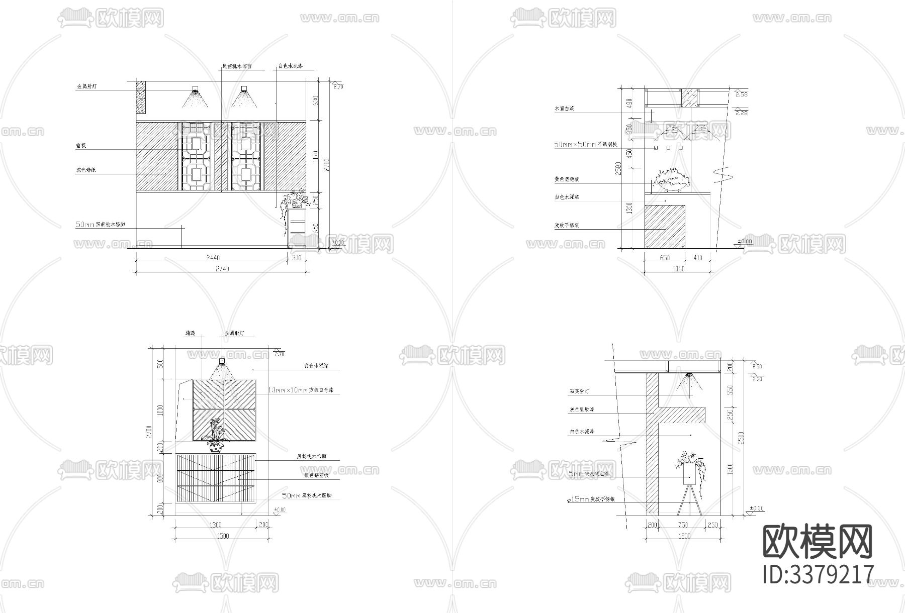 室内装饰节点大样下载（渲染图1）