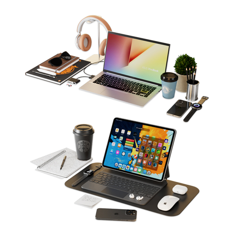  办公用品 笔记本电脑 文具 耳机su模型 