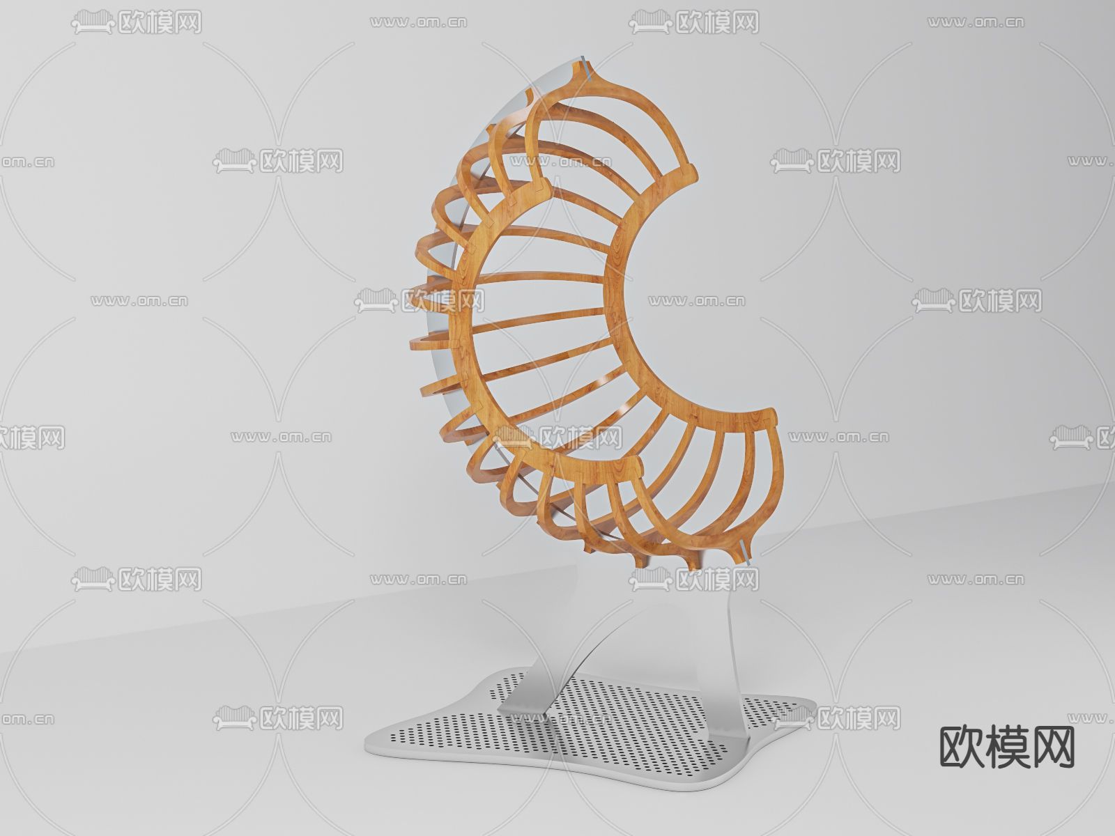 北欧户外椅 蛋壳椅 休闲椅3d模型下载（渲染图2）