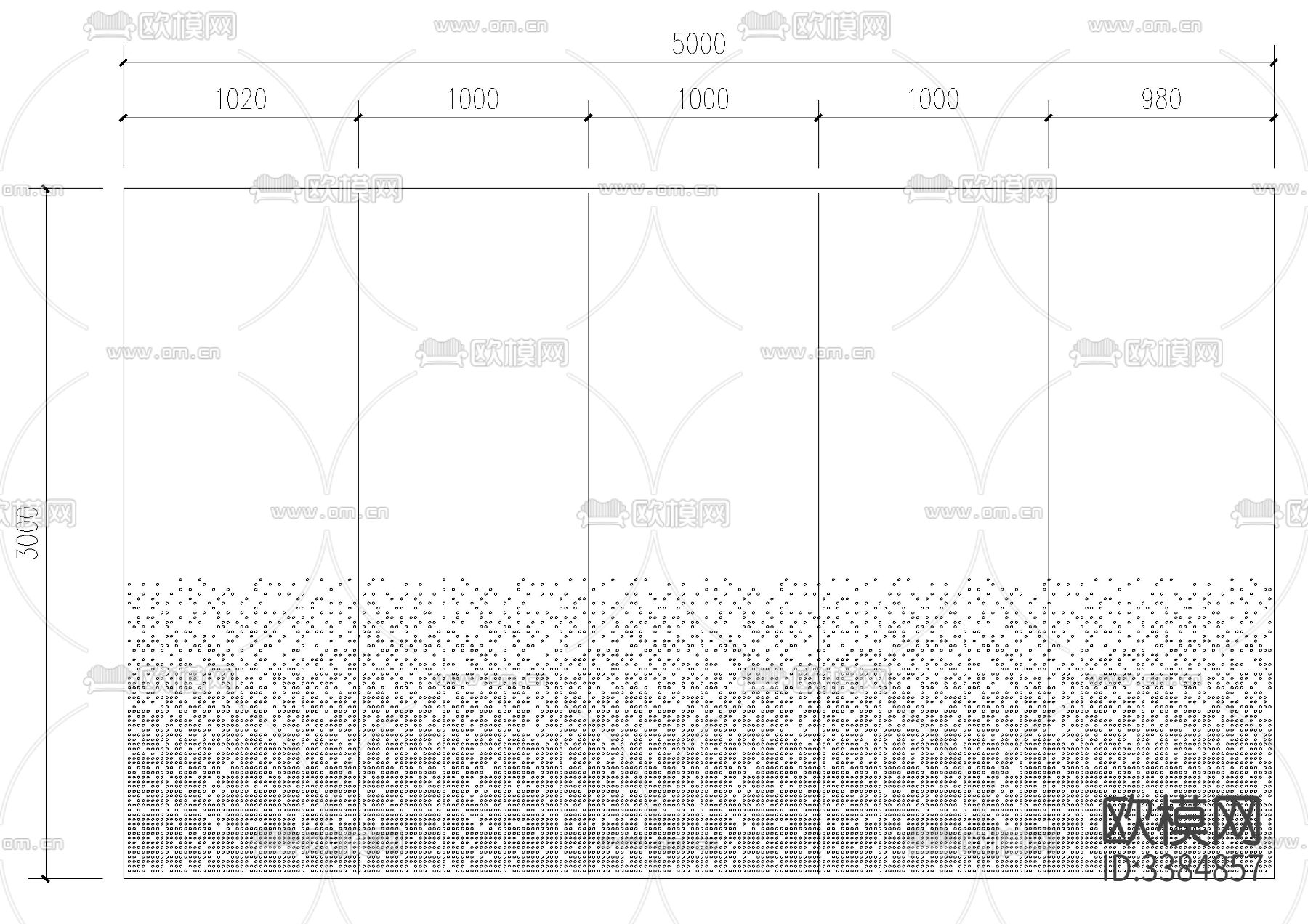 艺术穿孔板施工图CAD图库下载（渲染图6）