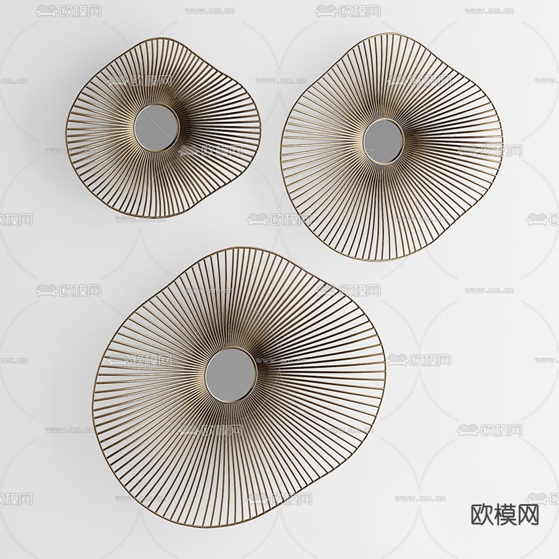 轻奢壁灯3d模型下载（渲染图1）