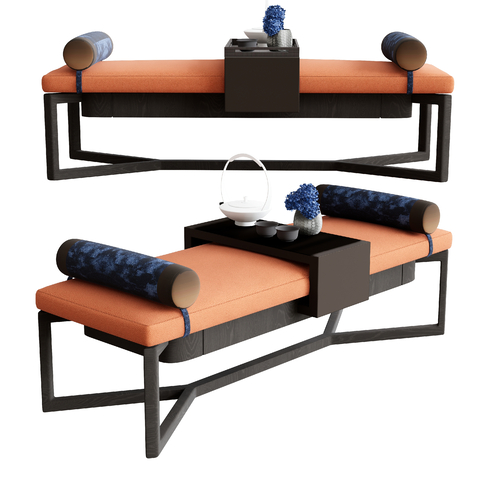  床尾凳 长凳 矮凳su模型 