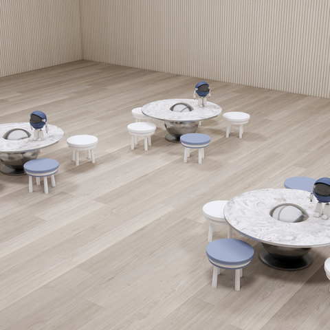  幼儿园桌椅 儿童桌椅su模型 