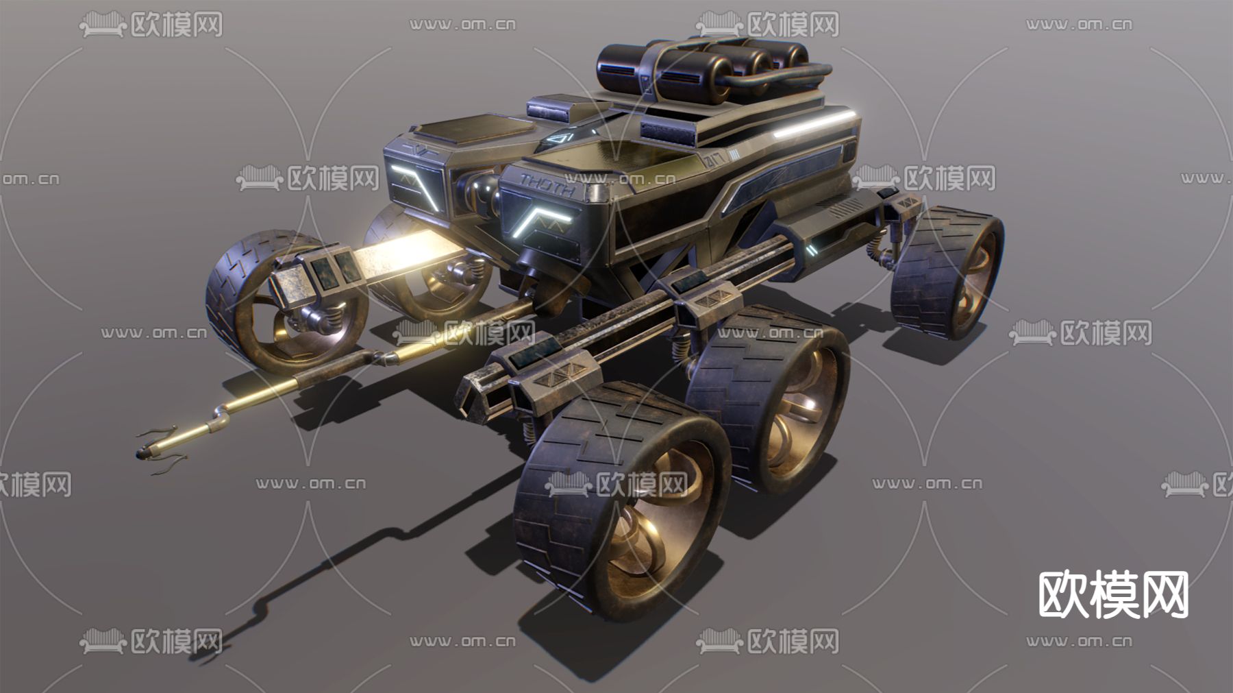 工业风火星探测器3d模型下载（渲染图1）