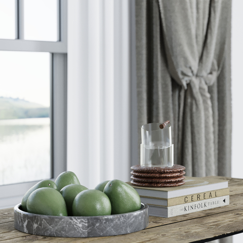  果盘 书籍 牛油果su模型 