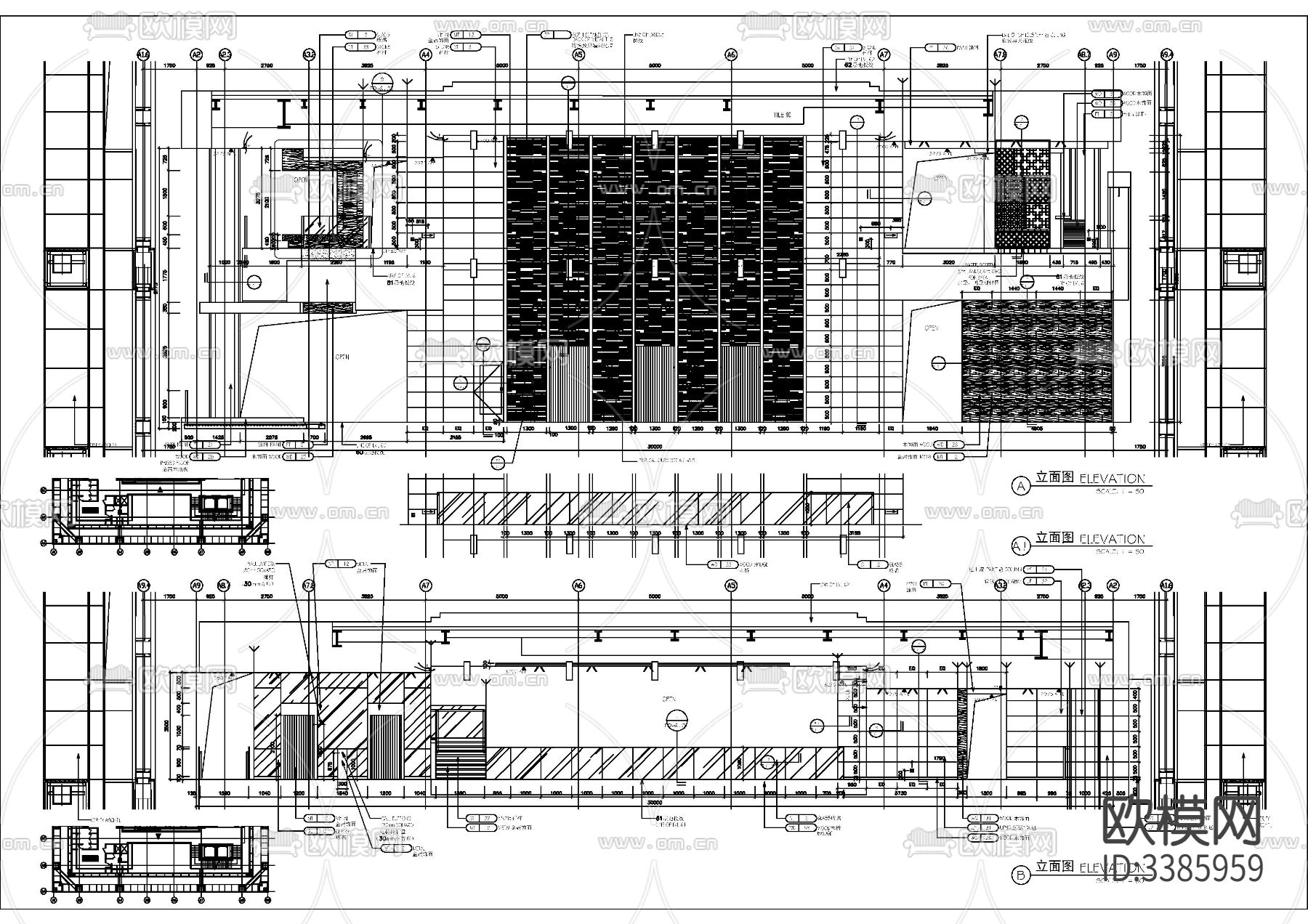银泰柏悦酒店cad施工图下载（渲染图4）