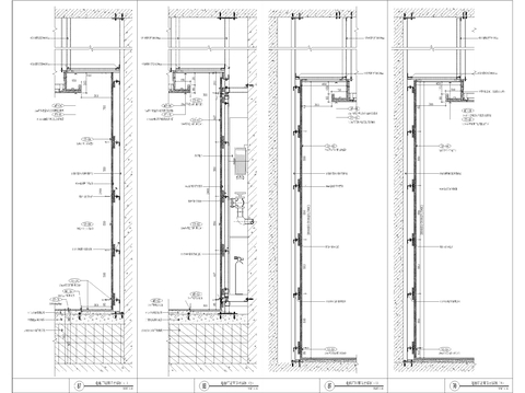  干挂造型墙身cad大样图 