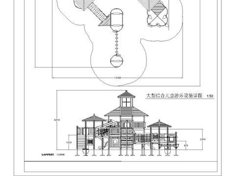  小型儿童游乐场CAD施工图 