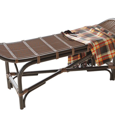  中古风床尾凳su模型 