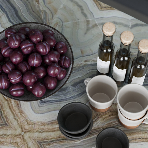  水果 果盘 杯子 饮料 黑布林su模型 