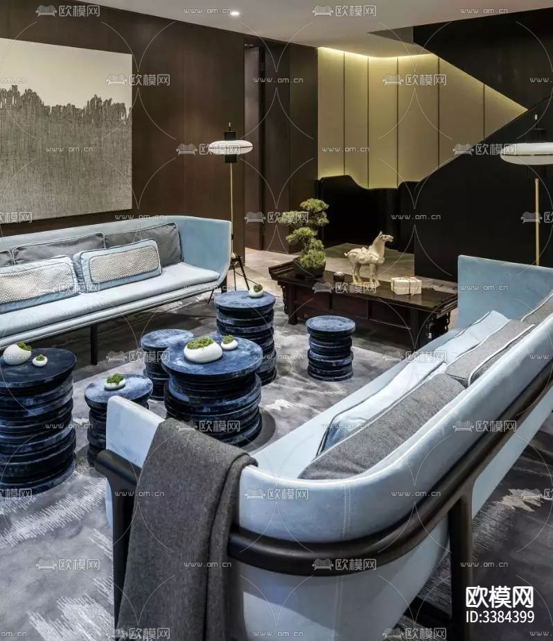 中式别墅CAD施工图下载（渲染图9）