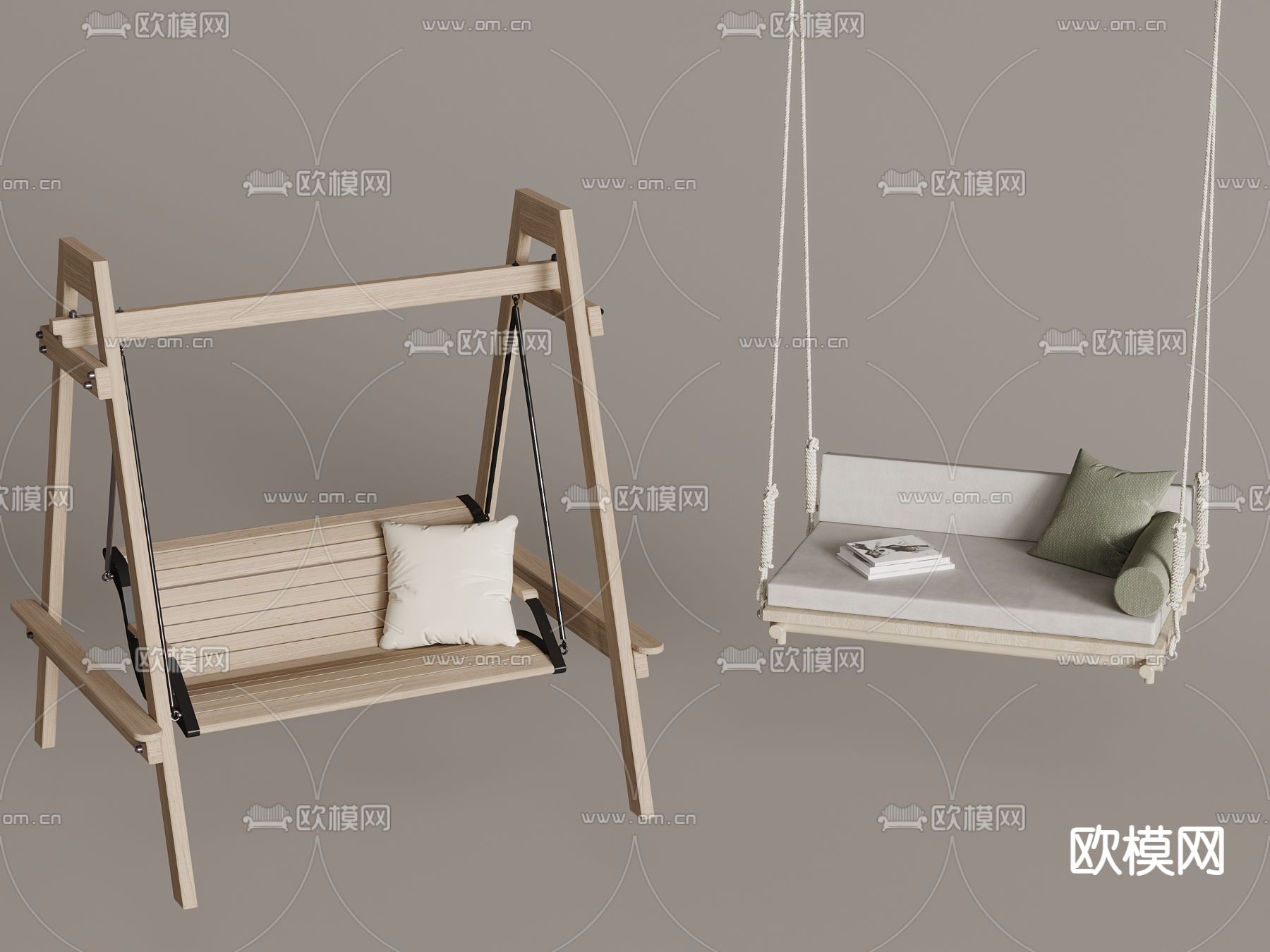 户外吊椅 秋千椅 庭院秋千3d模型下载