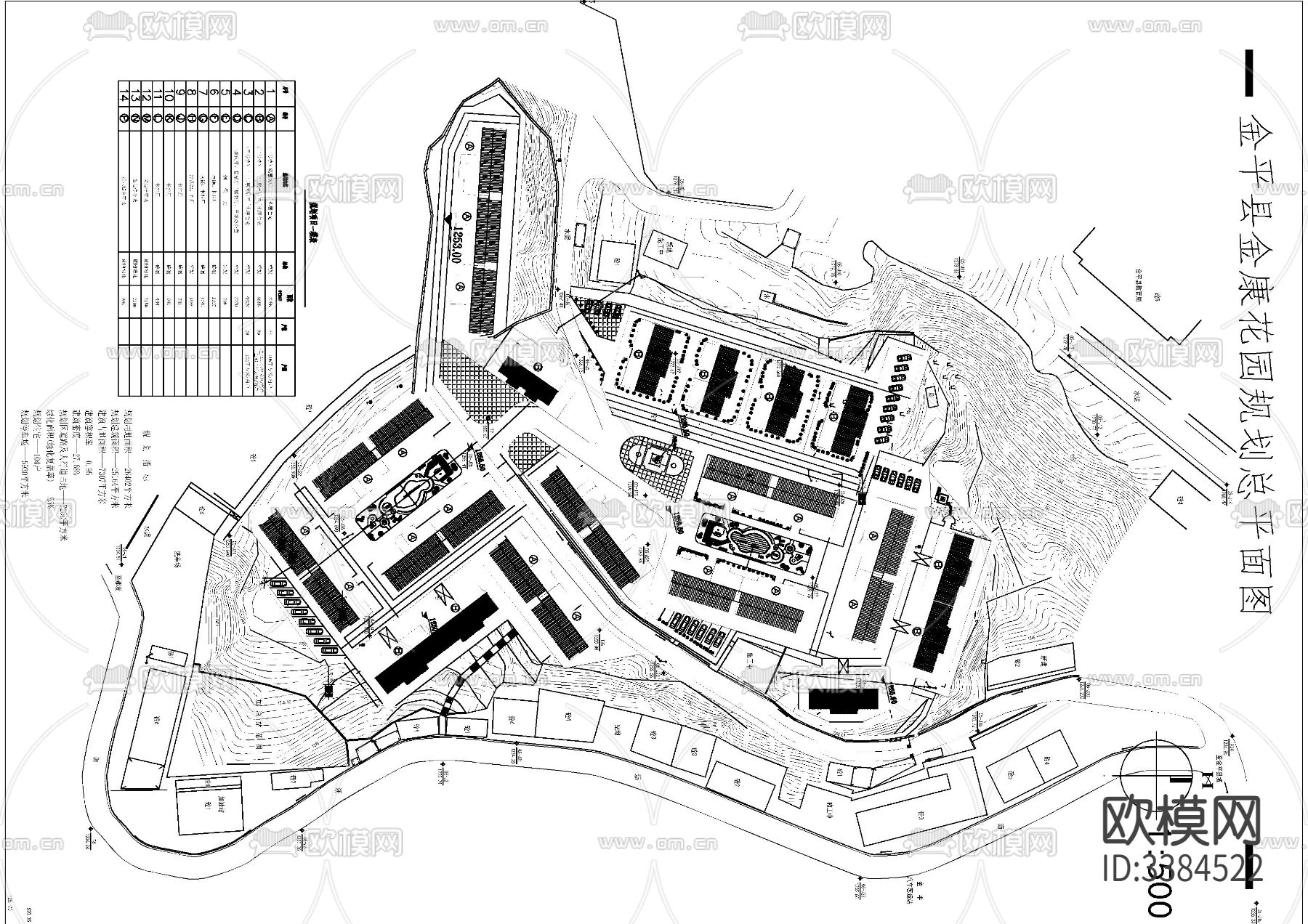 40套小区平面布置CAD图库下载（渲染图4）