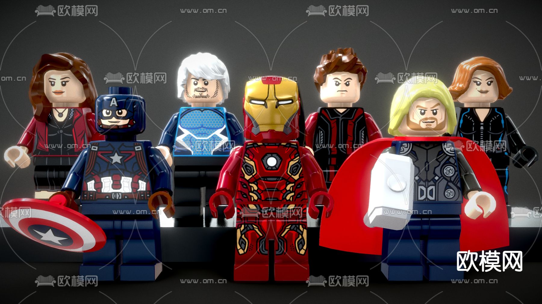 积木玩具 漫威人物 钢铁侠乐高3d模型下载