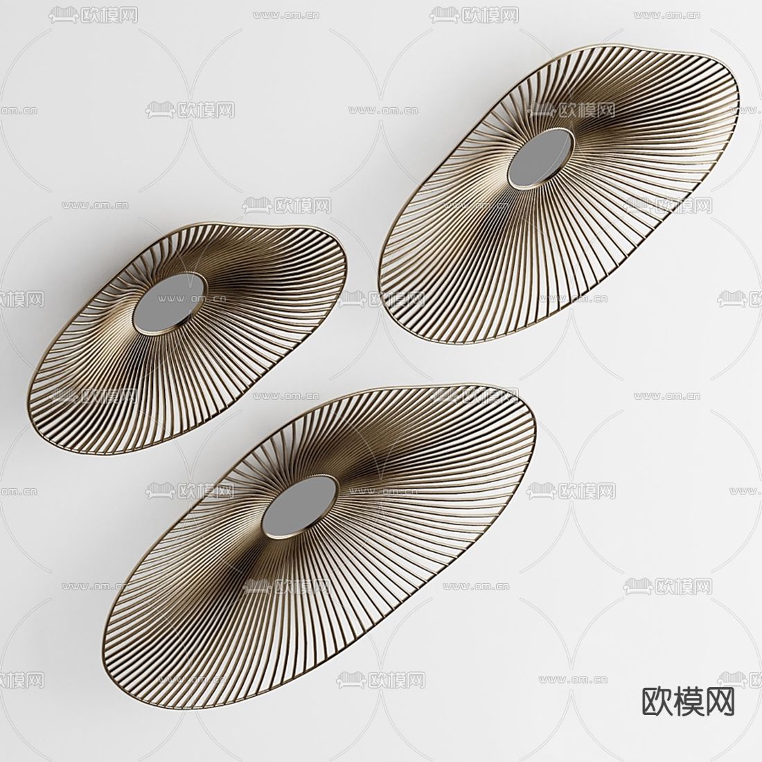 轻奢壁灯3d模型下载（渲染图2）