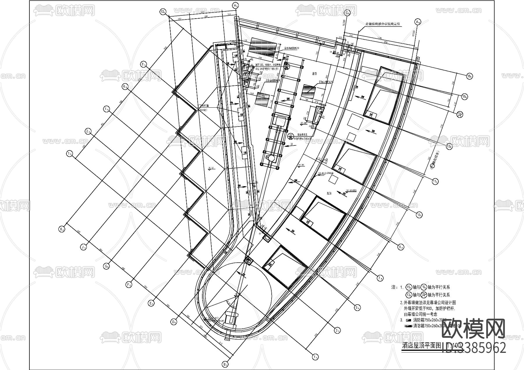 外滩CBD星级酒店cad施工图下载（渲染图4）