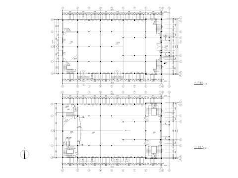  三層教堂建施cad施工圖 
