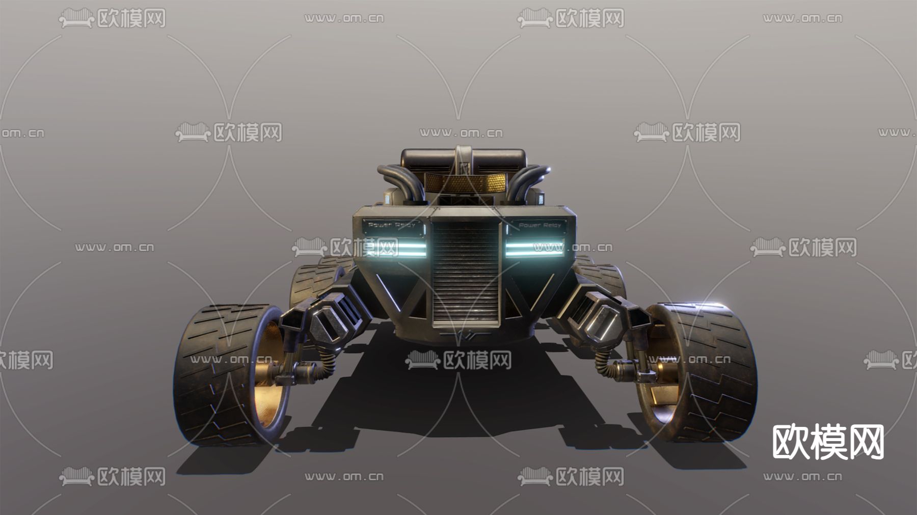 工业风火星探测器3d模型下载（渲染图2）