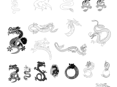  雕花图案cad图库 