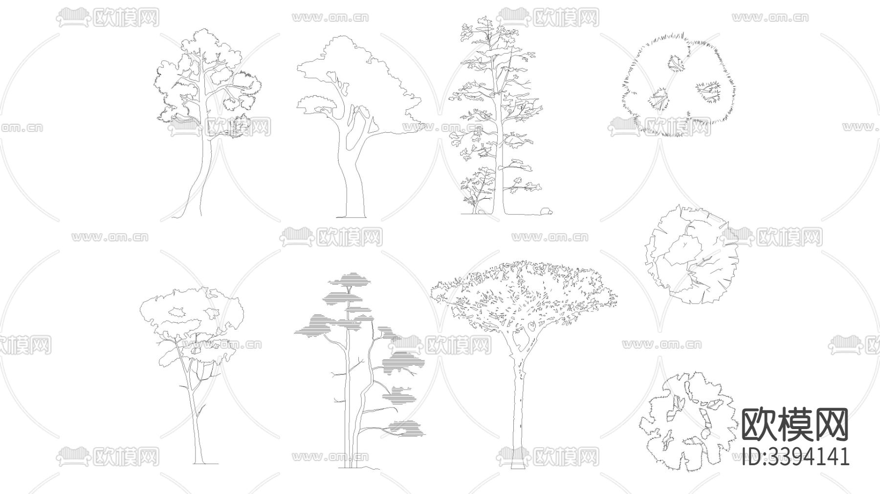 树Dwgcad图库下载