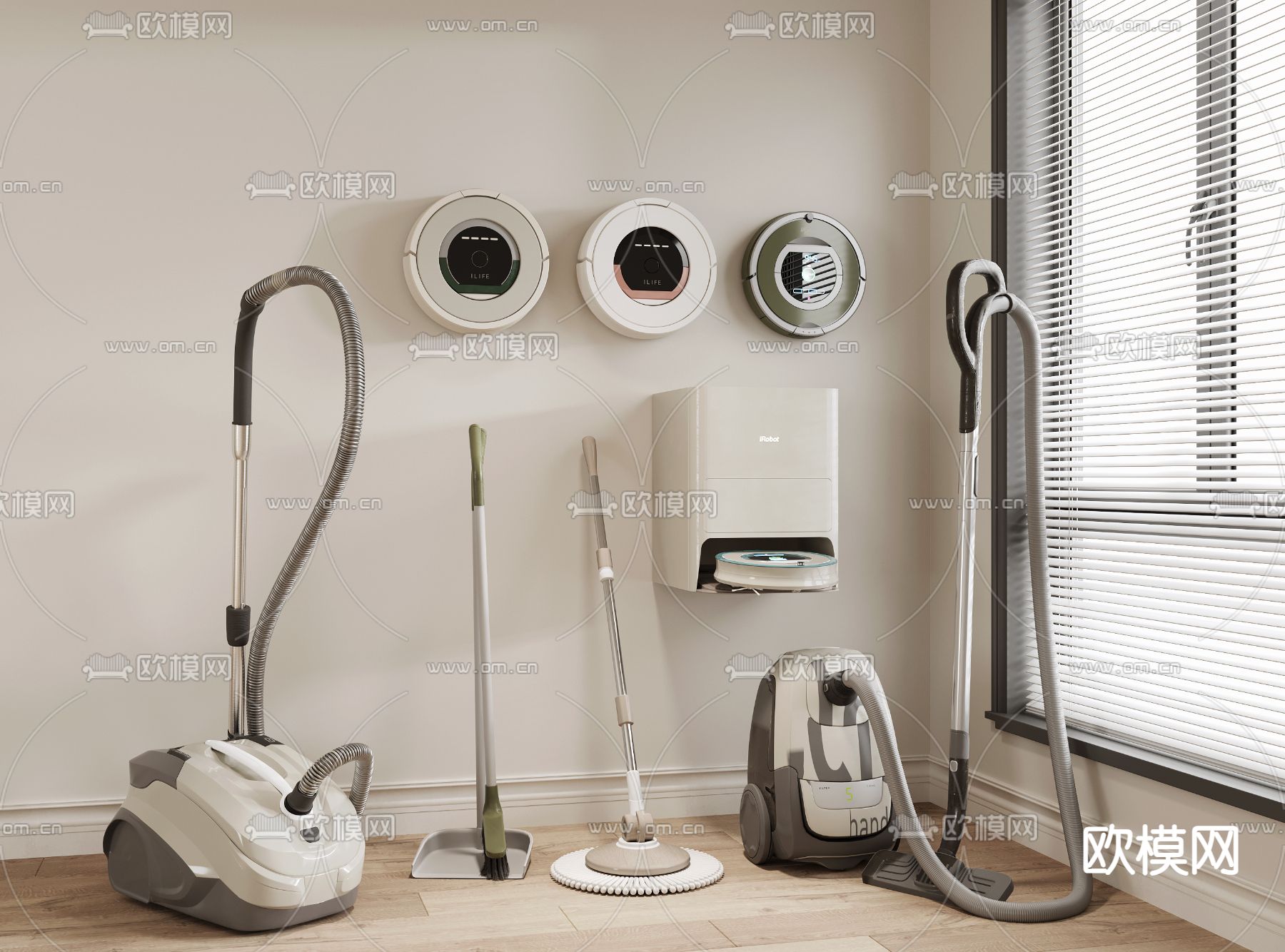 吸尘器 拖地机器人3d模型下载