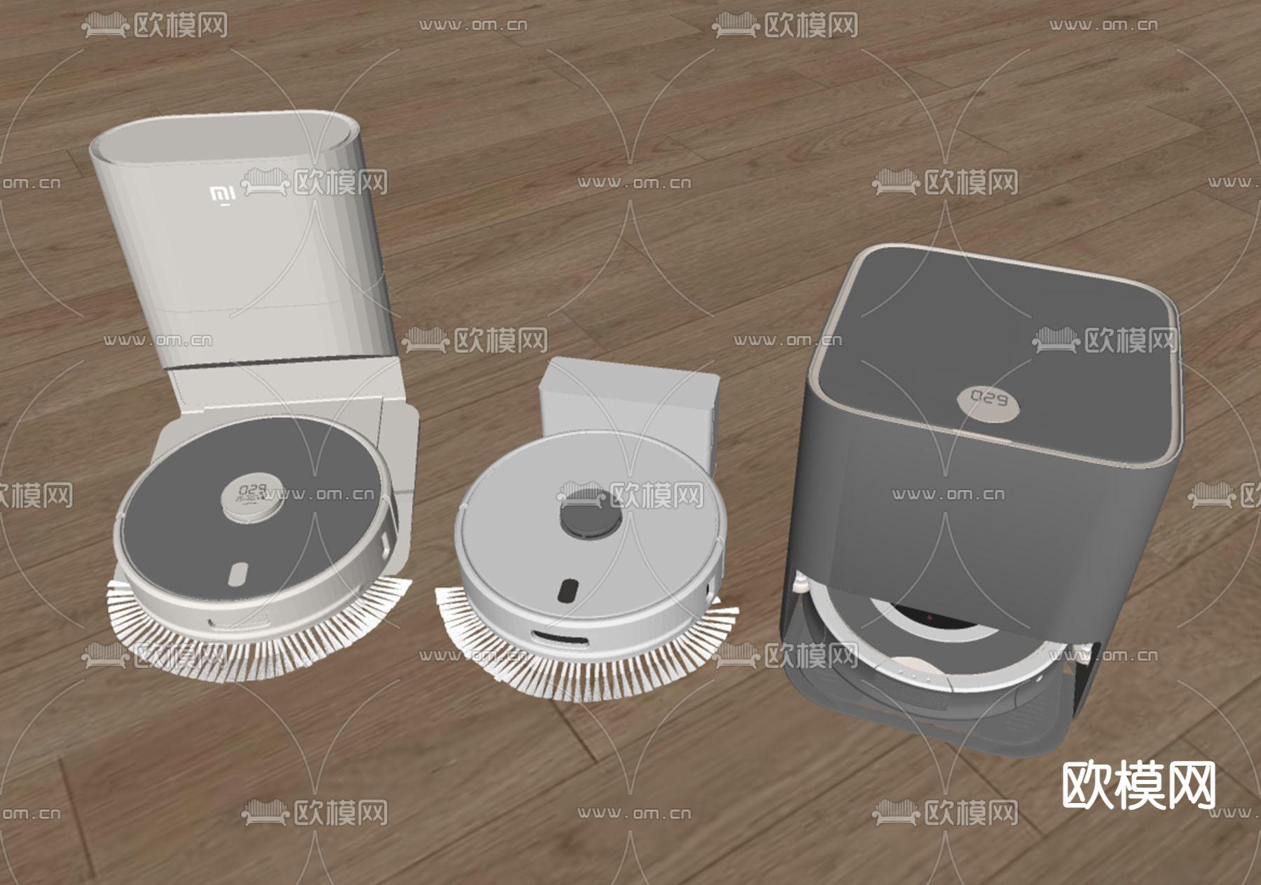 扫地机器人 扫拖一体机器 智能家电电器su模型下载（渲染图2）