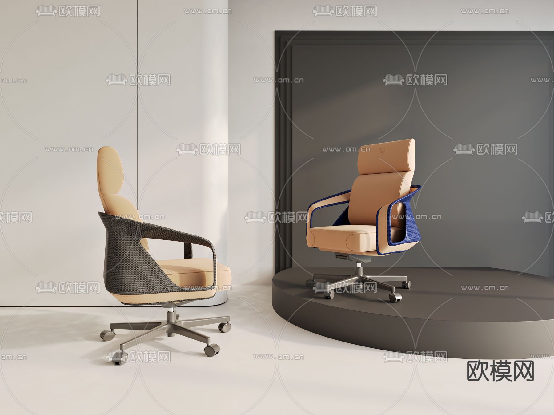 现代办公椅3d模型下载