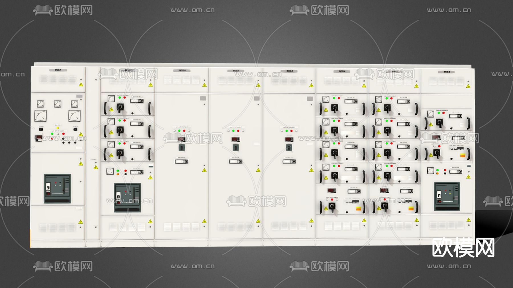 现代中控设备 机房设备 控制台3d模型下载（渲染图1）