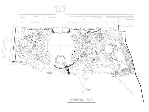  蓮花湖公園cad施工圖 