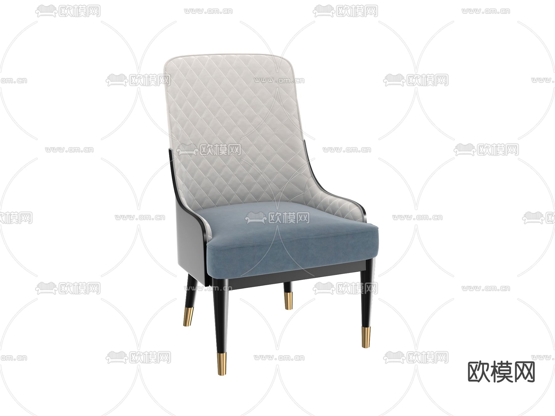 简欧休闲椅 椅子3d模型下载