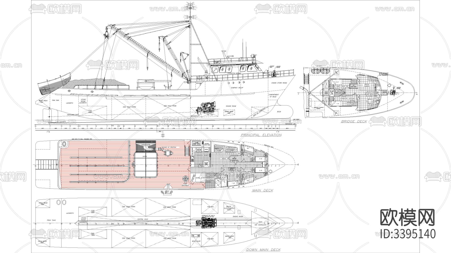 渔船cad大样图下载